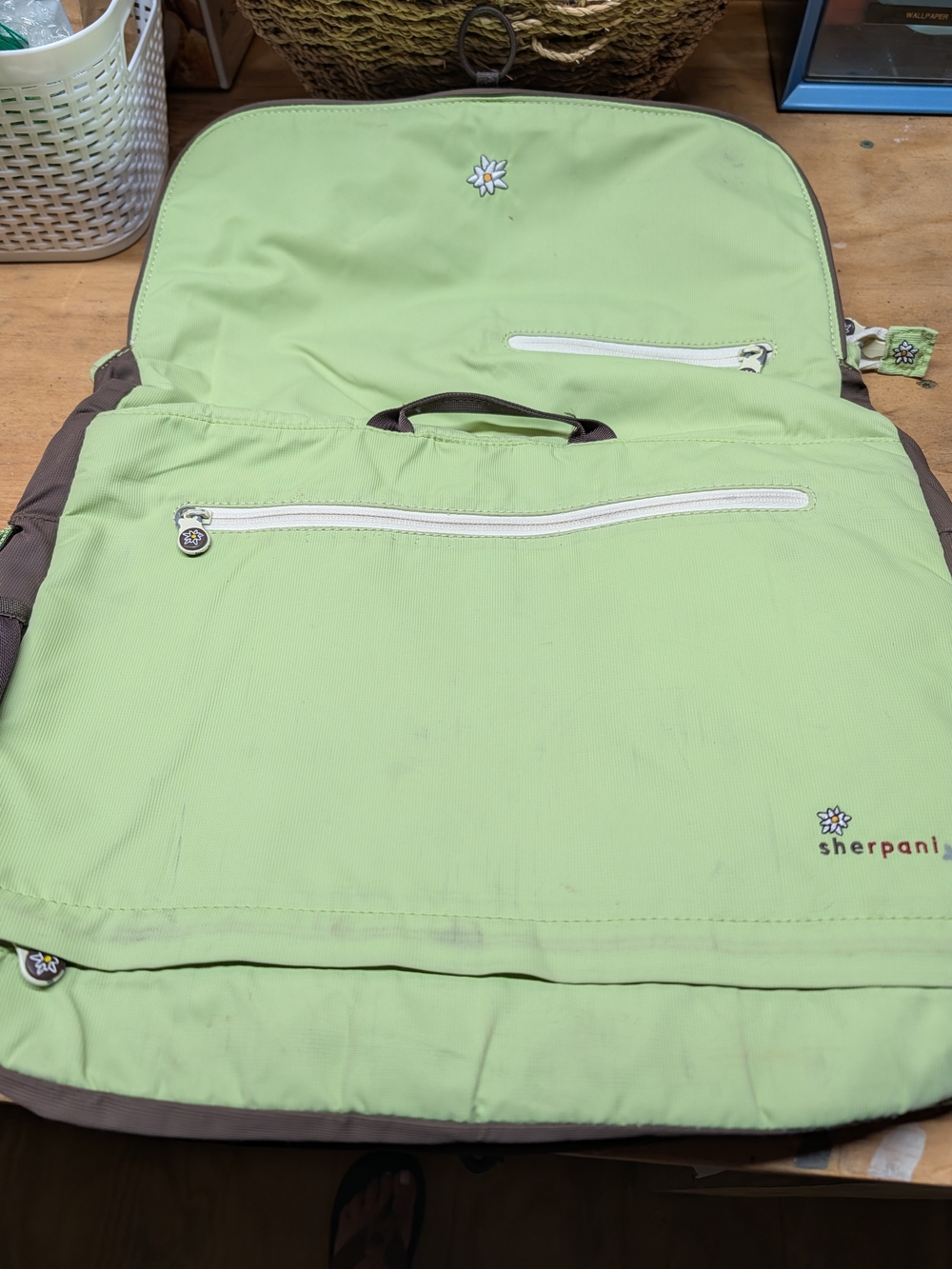 Sherpani Light Green Messenger Bag